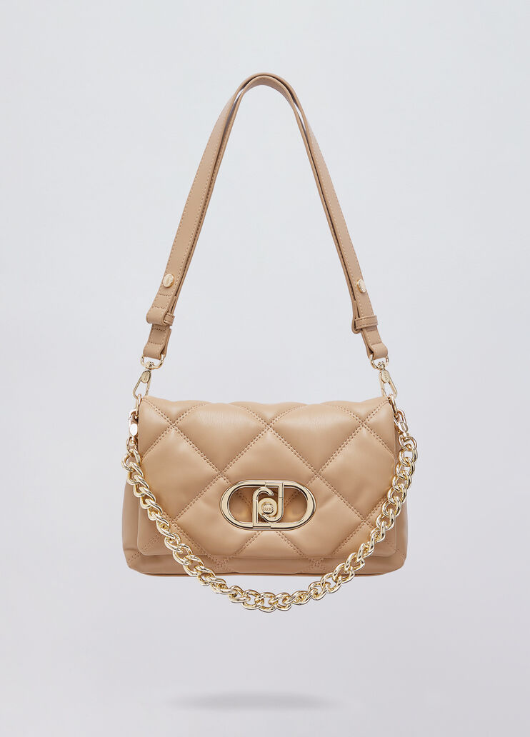 Borsa LaPuffy media matelass&eacute; cammello Liu Jo - medium