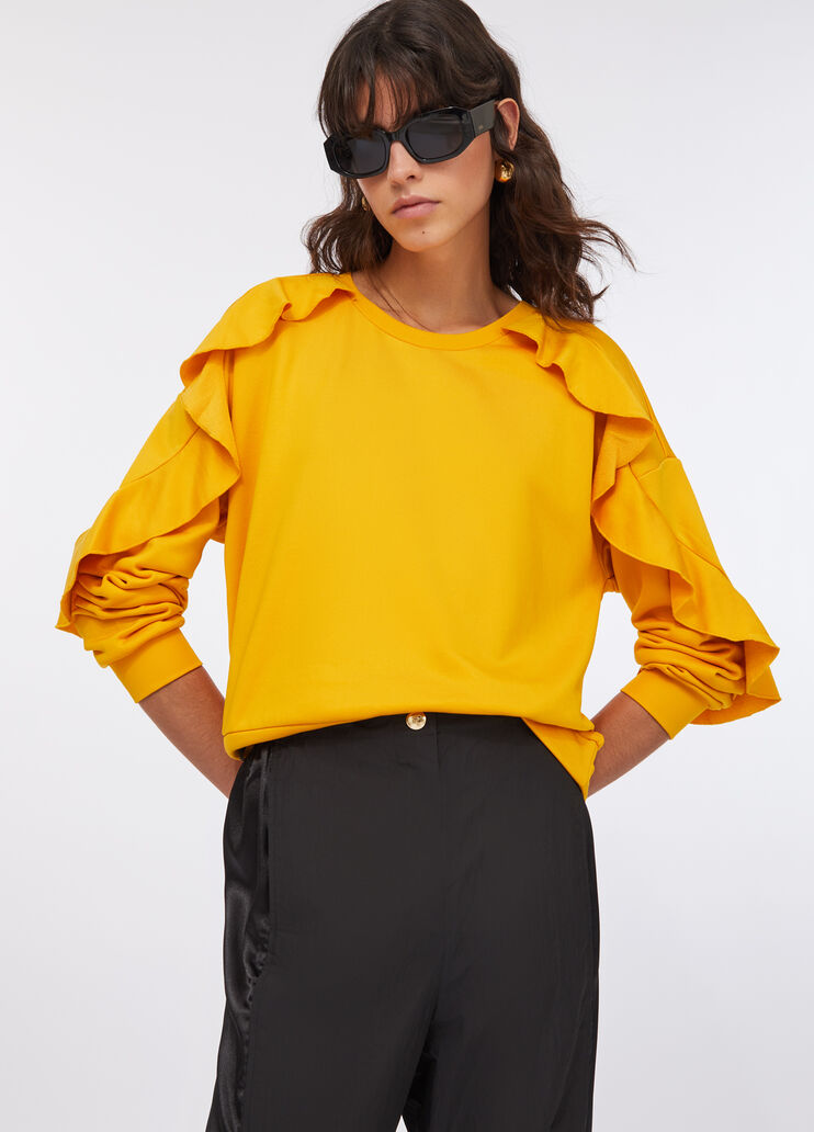 Sweat avec ruches or foncé Liu Jo - large image number 2