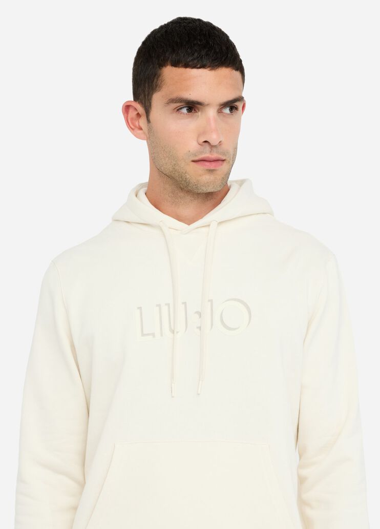 Hooded sweatshirt with logo white Liu Jo - medium