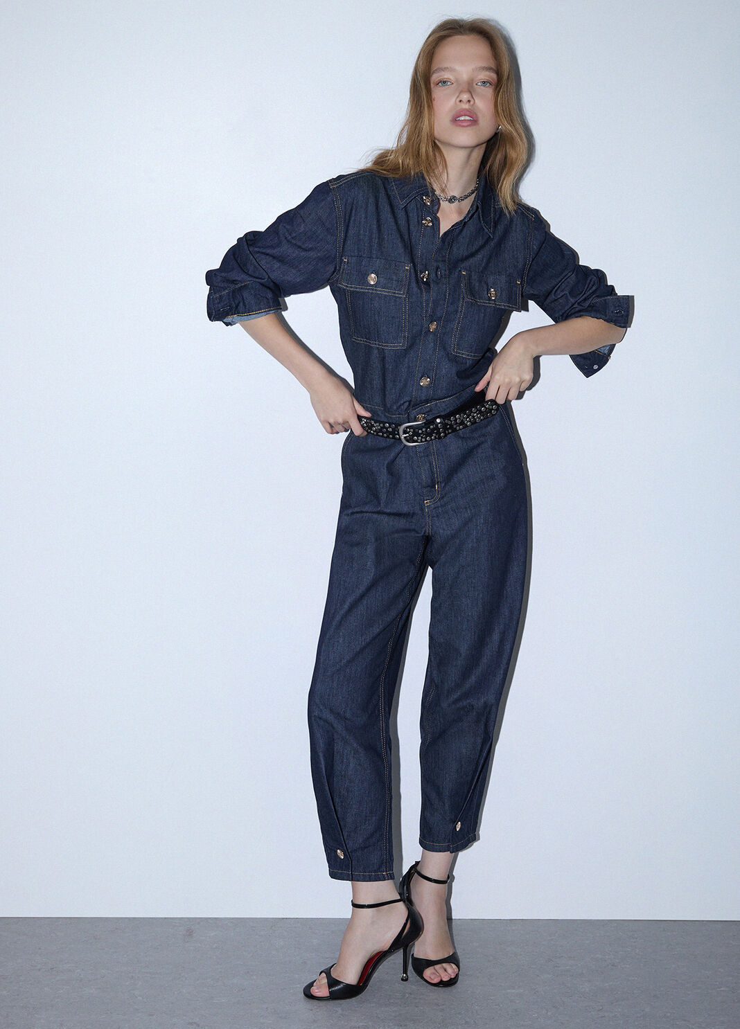 Langer Denim-Overall Normale Waschung Liu Jo - large image number 2