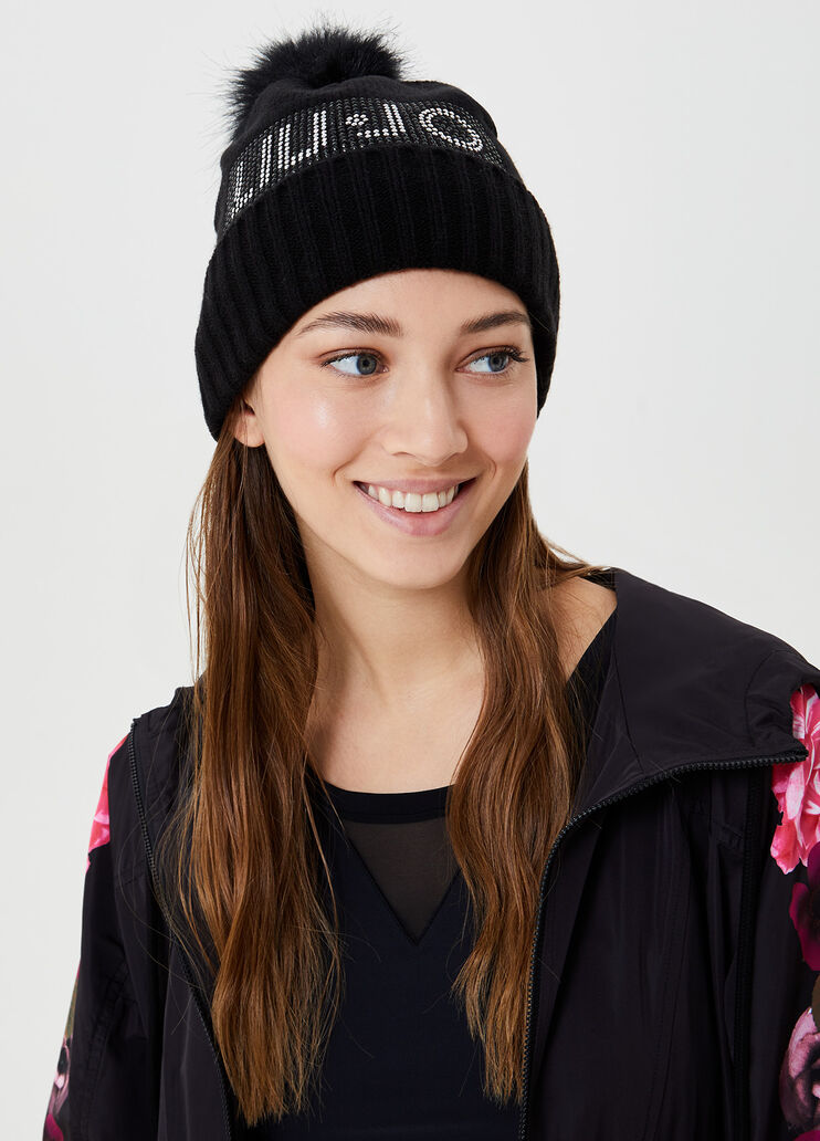Beret with pompom Black Liu Jo - large image number 1