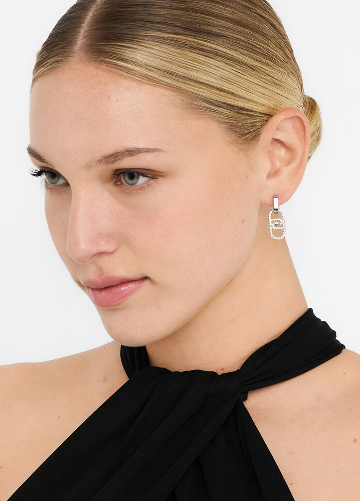 Drop earrings with logo silver Liu Jo - large image number 0