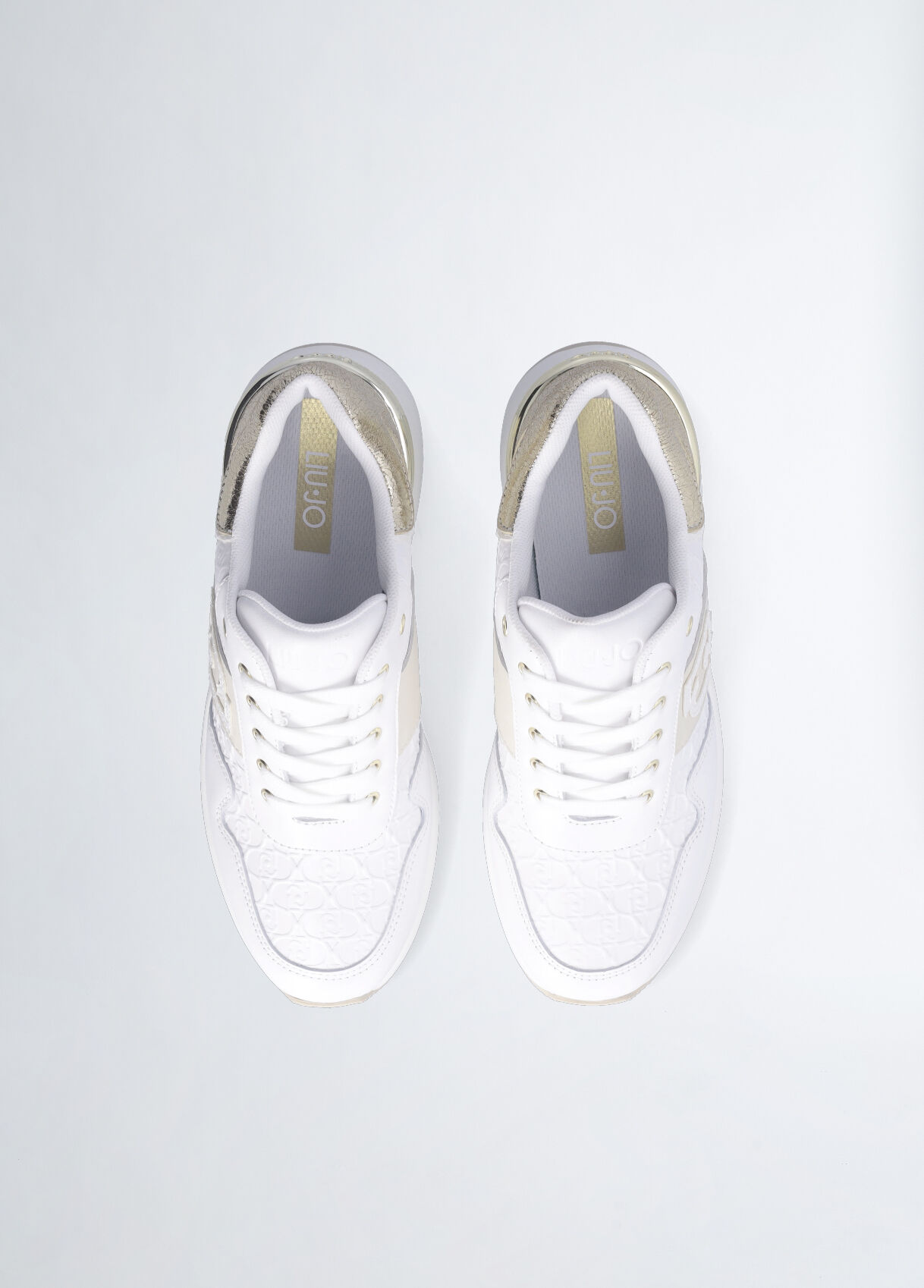 Sneakers en cuir avec semelle compens e