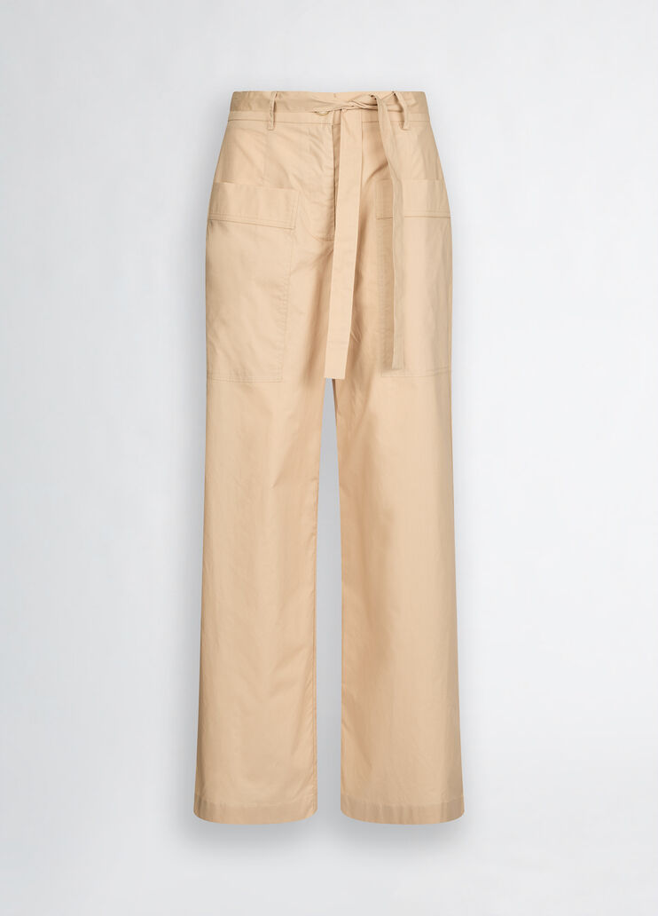Beige poplin trousers beige Liu Jo - large image number 6 Beige poplin trousers beige Liu Jo - large image number 6