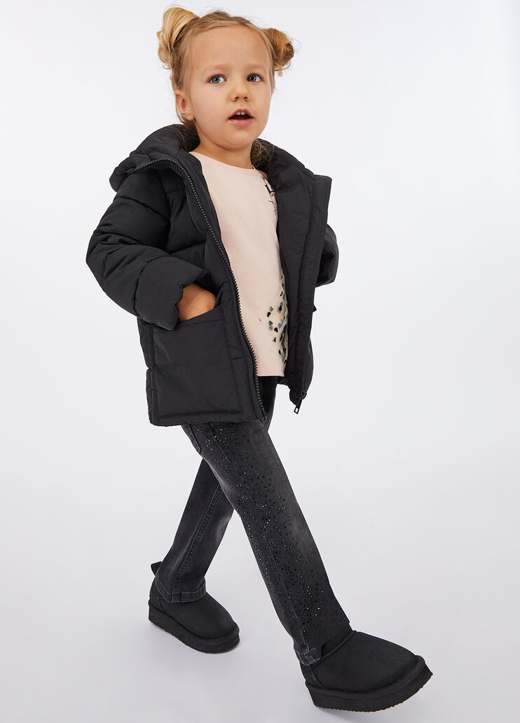 Padded jacket with hood black Liu Jo - medium Padded jacket with hood black Liu Jo - medium