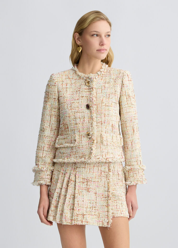 Multi-colored raw-cut jacket beige Liu Jo - medium Multi-colored raw-cut jacket beige Liu Jo - medium