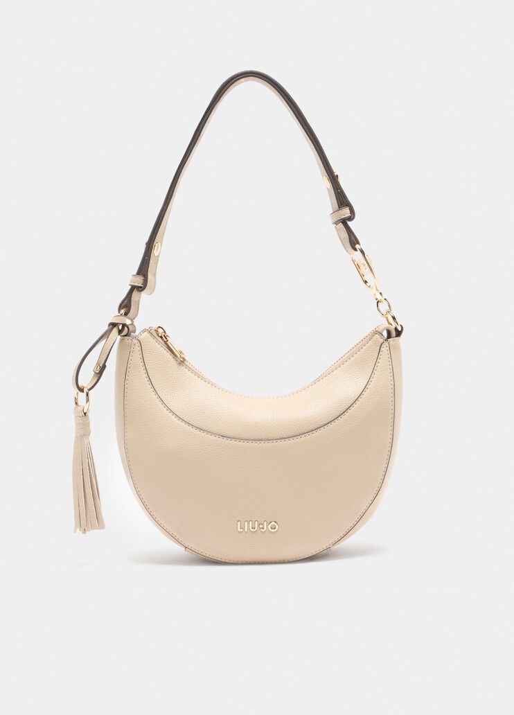 Mittelgroße Schultertasche mit Charm Beige Liu Jo - medium Mittelgroße Schultertasche mit Charm Beige Liu Jo - medium