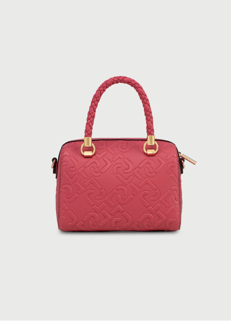 Mini boston bag with logo Pink Liu Jo - large image number 3 Mini boston bag with logo Pink Liu Jo - large image number 3