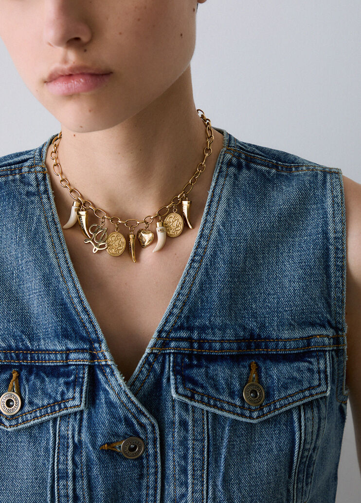 Collier avec charms blanc Liu Jo - medium