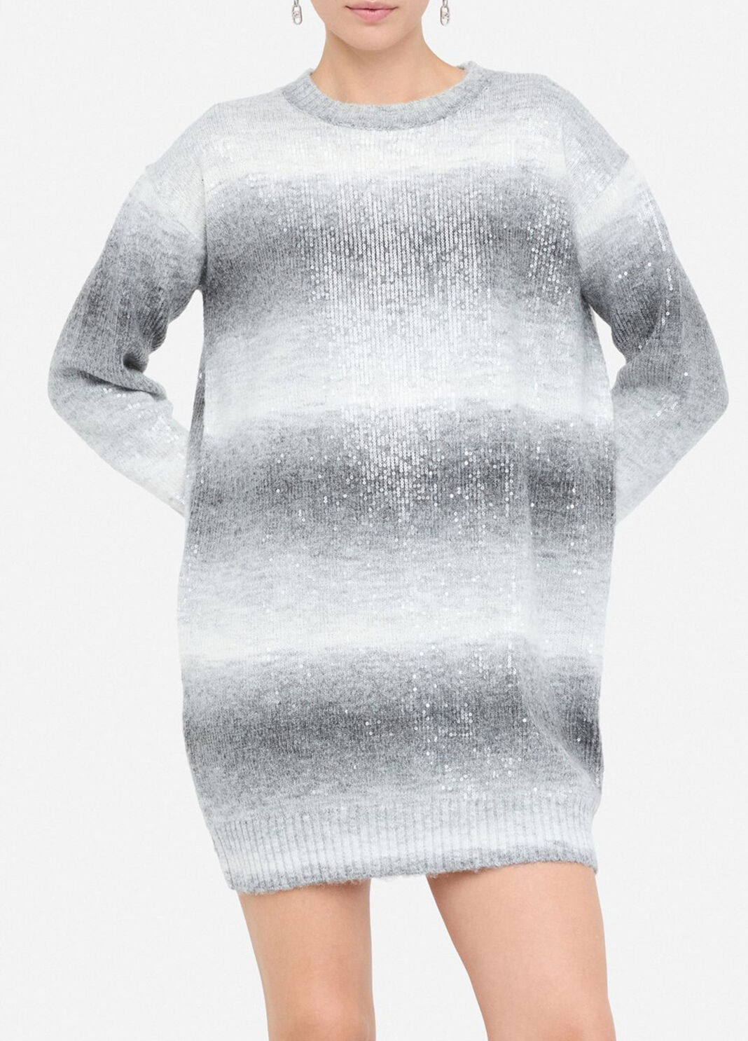 Robe en maille avec paillettes gris Liu Jo - large image number 0