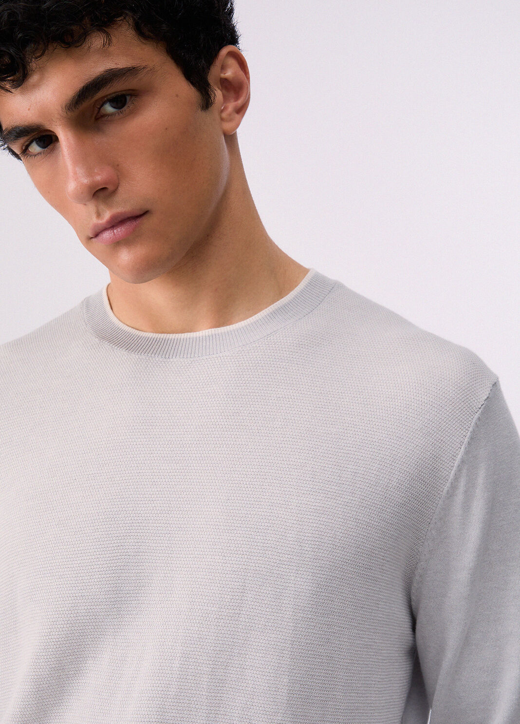 Silk-blend vanis&eacute;-knit jumper off-white Liu Jo - large image number 4