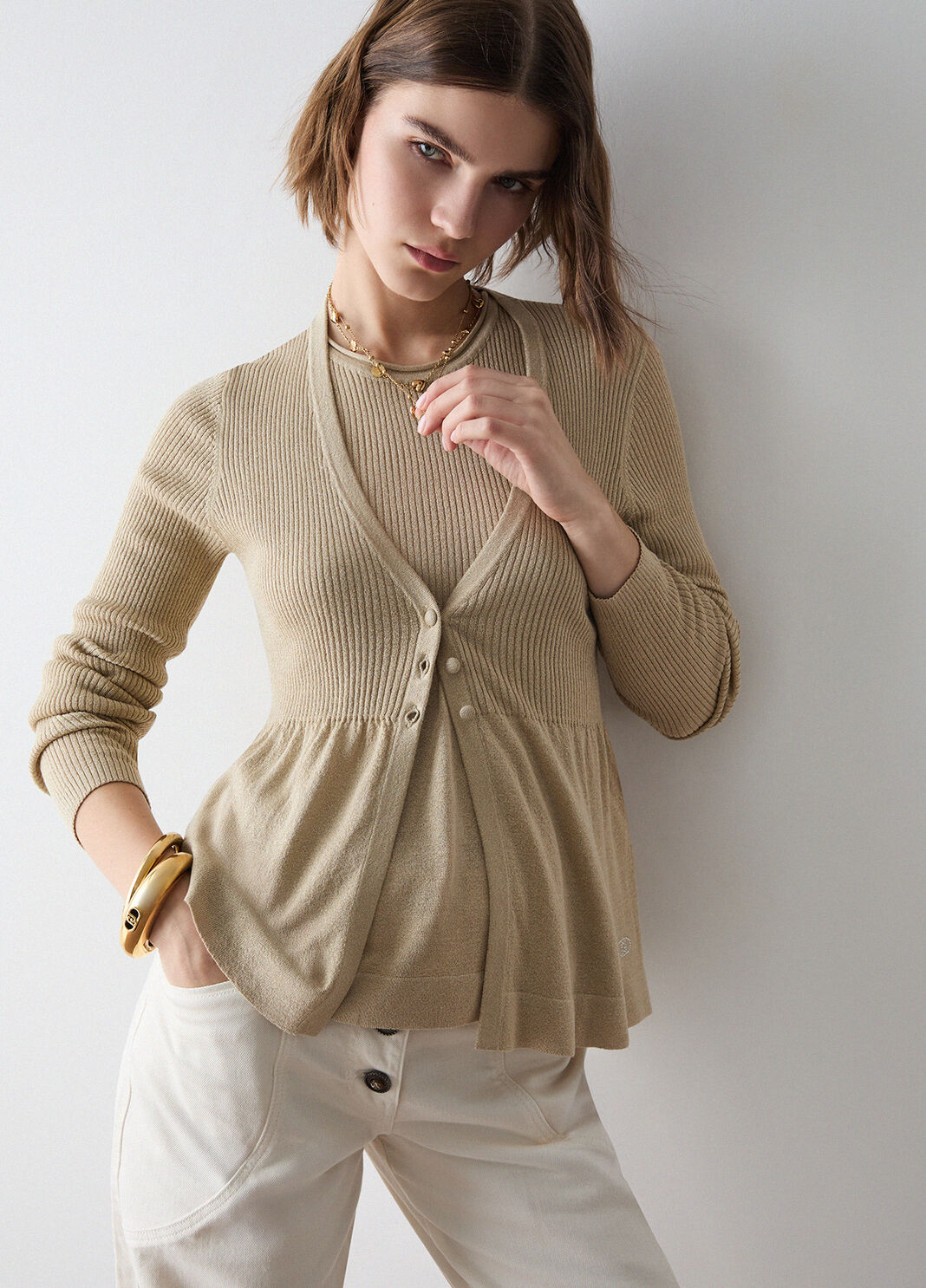 Lurex Sweater beige Liu Jo - large image number 2