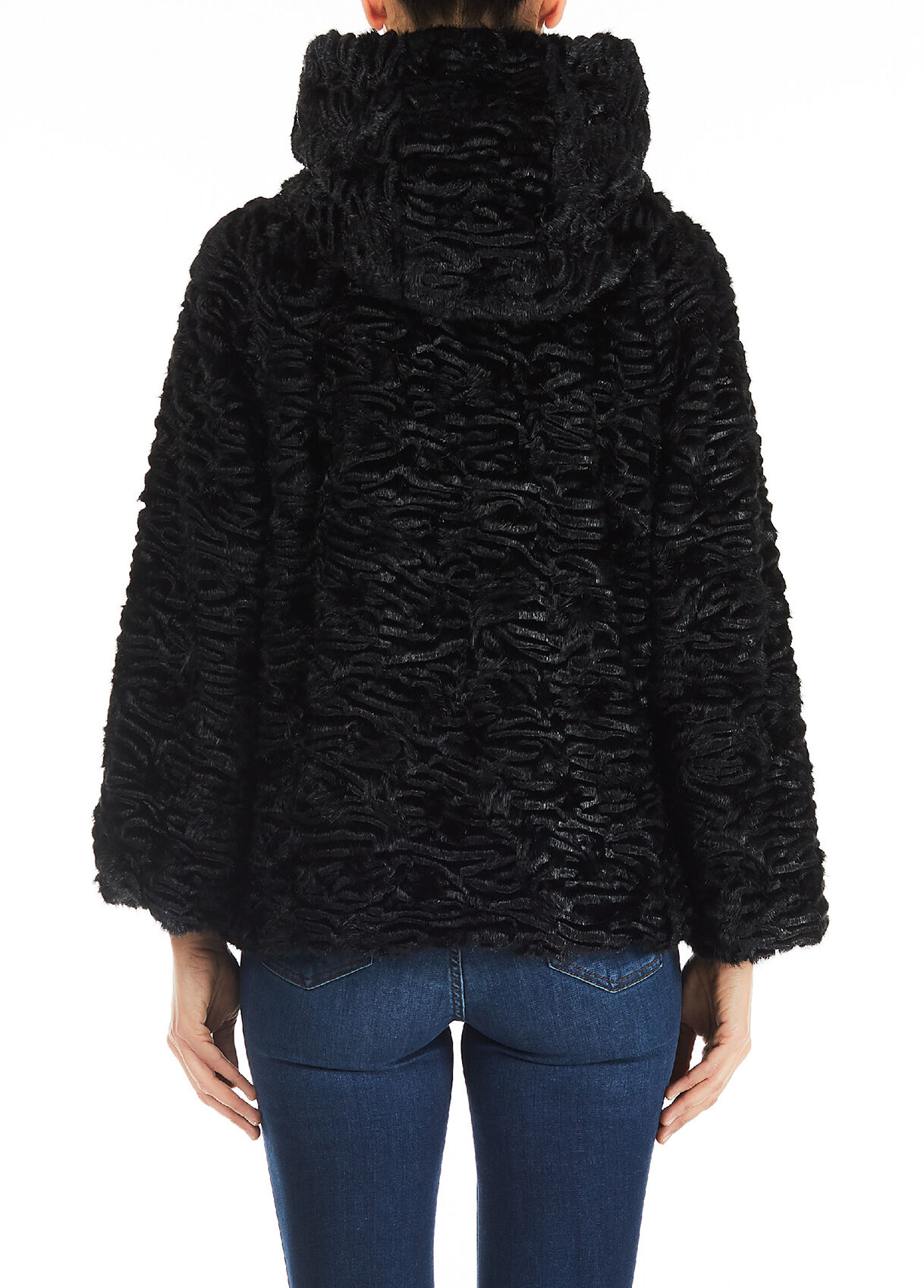 faux fur evening jacket