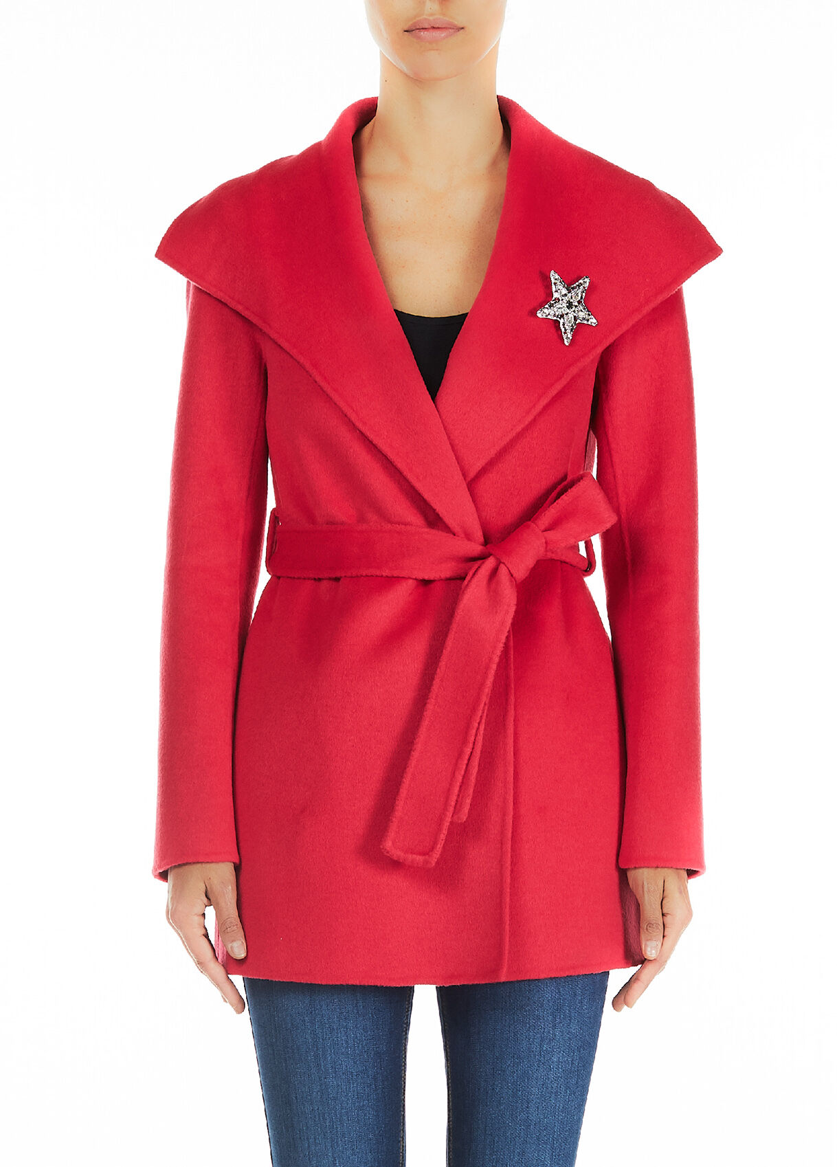 coral wool coat