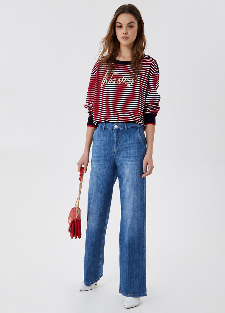 Jeans a palazzo Liu Jo Better Denim blu Liu Jo - large image number 3 Jeans a palazzo Liu Jo Better Denim blu Liu Jo - large image number 3