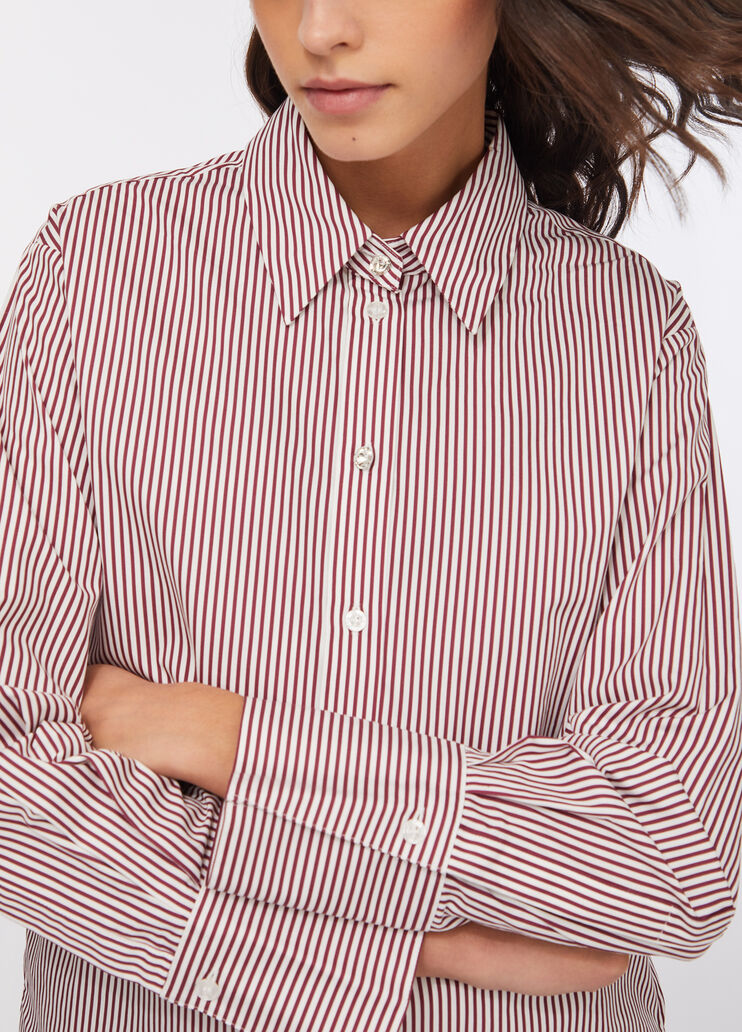 Striped cotton shirt with top white Liu Jo - medium