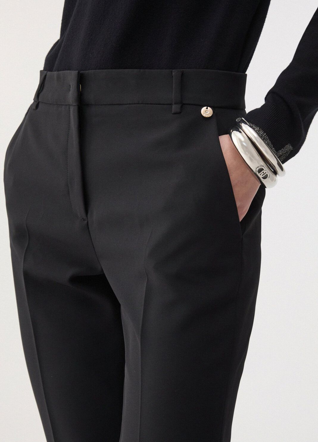Cigarette trousers black Liu Jo - large image number 4