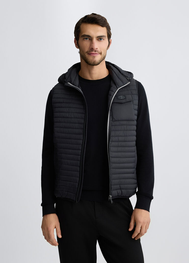 Vest with detachable hood black Liu Jo - medium Vest with detachable hood black Liu Jo - medium