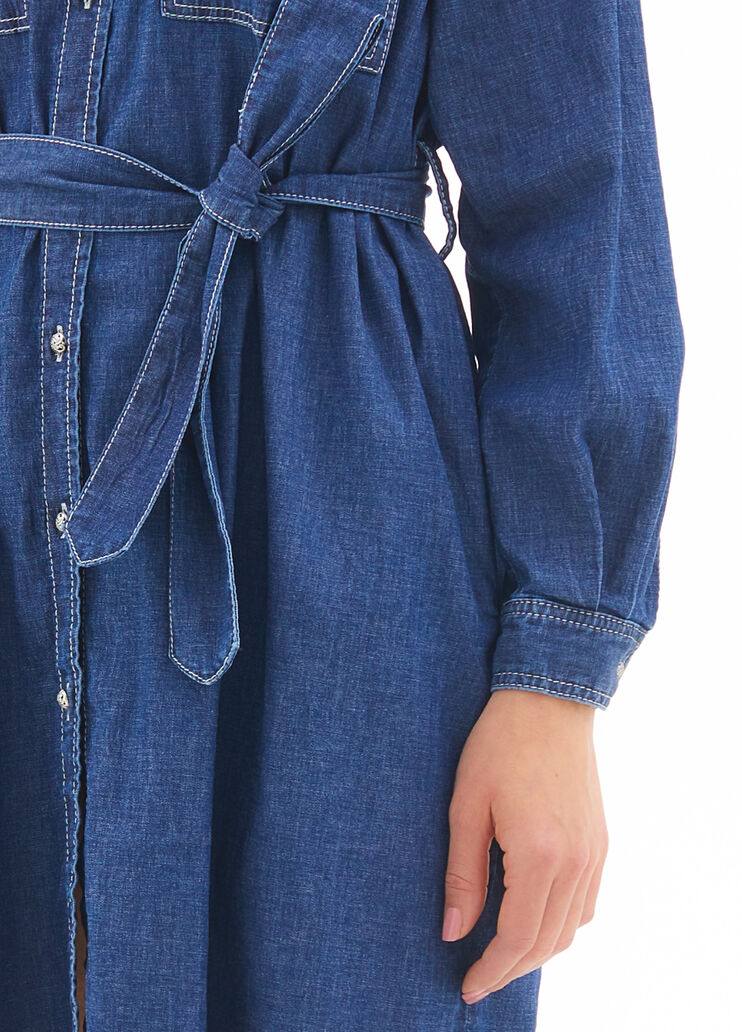 Shirt dress with belt blue denim Liu Jo - large image number 2 Shirt dress with belt blue denim Liu Jo - large image number 2