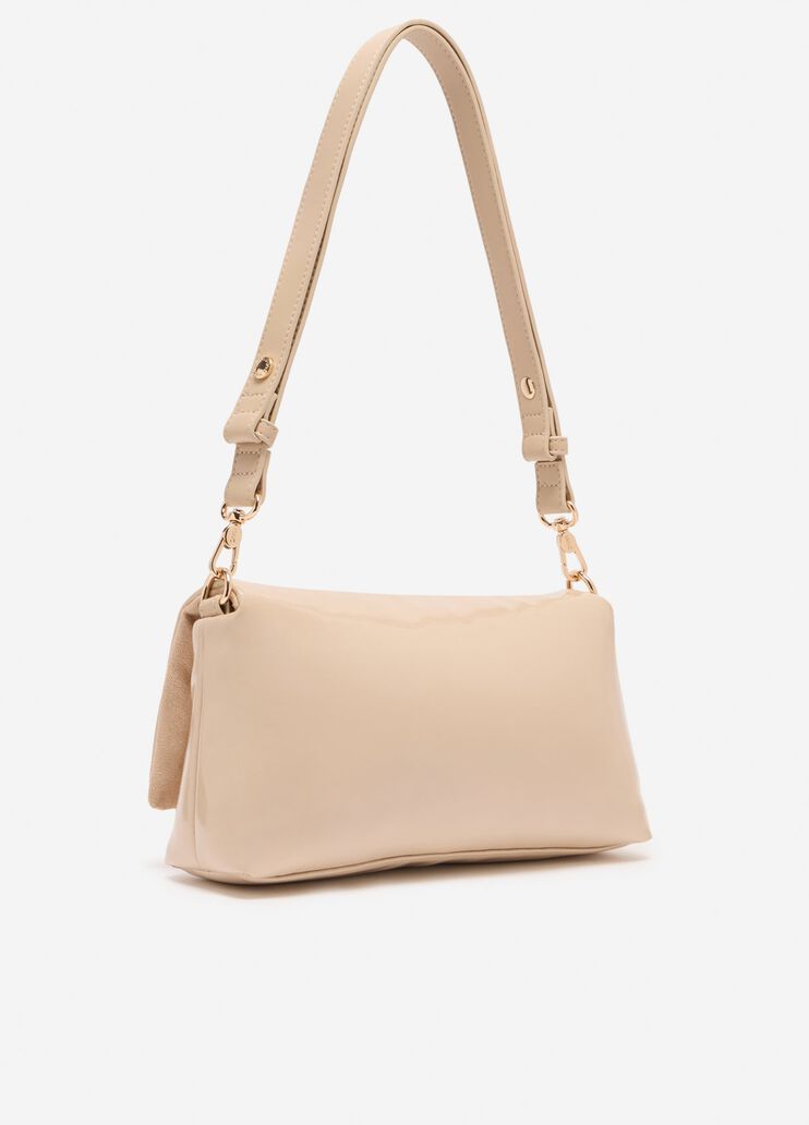 Medium glossy LaPuffy bag beige Liu Jo - large image number 3