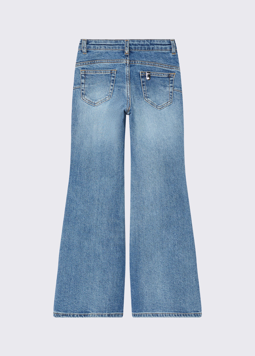 Jean flare avec d&eacute;tails us&eacute;s denim bleu Liu Jo - large image number 3