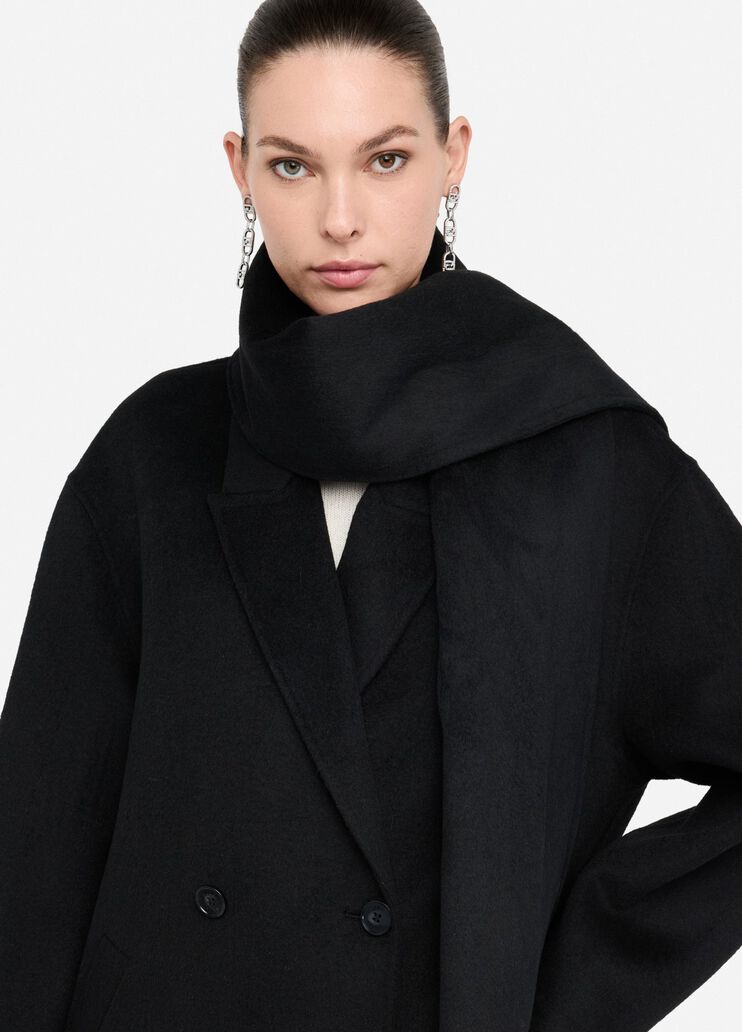 Wool coat with scarf black Liu Jo - large image number 2 Wool coat with scarf black Liu Jo - large image number 2