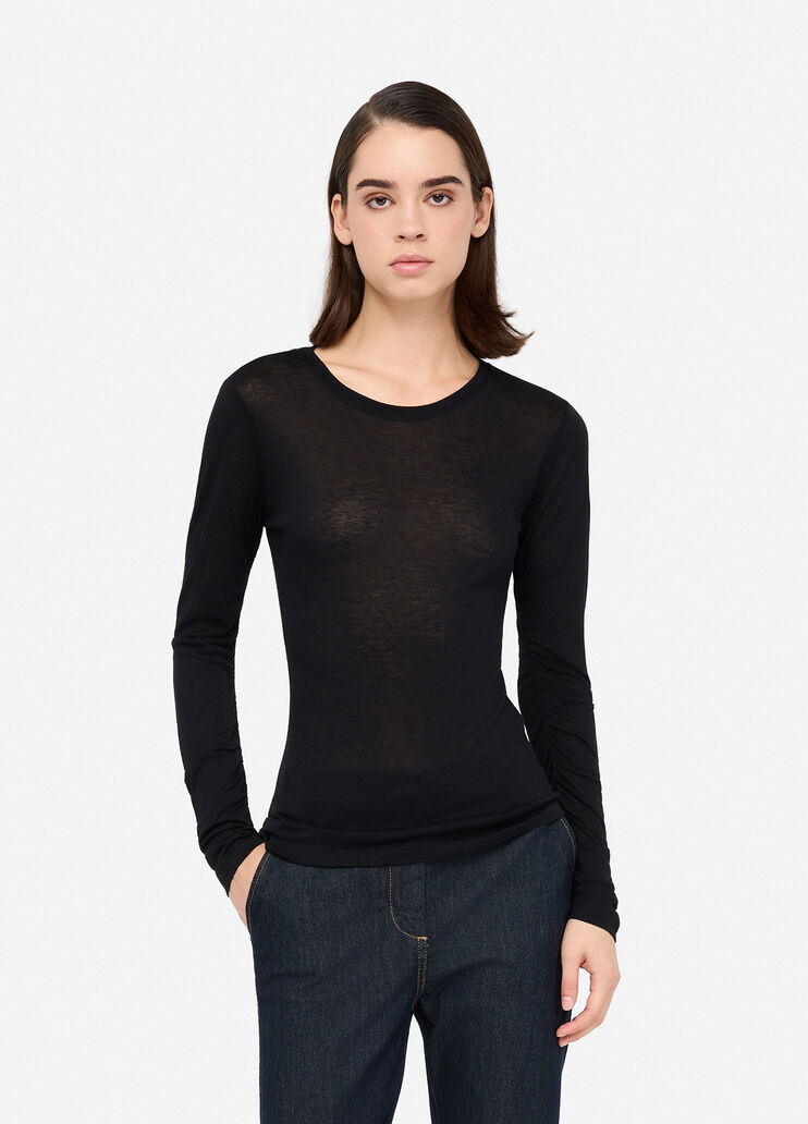 Wool and modal t-shirt black Liu Jo - medium Wool and modal t-shirt black Liu Jo - medium