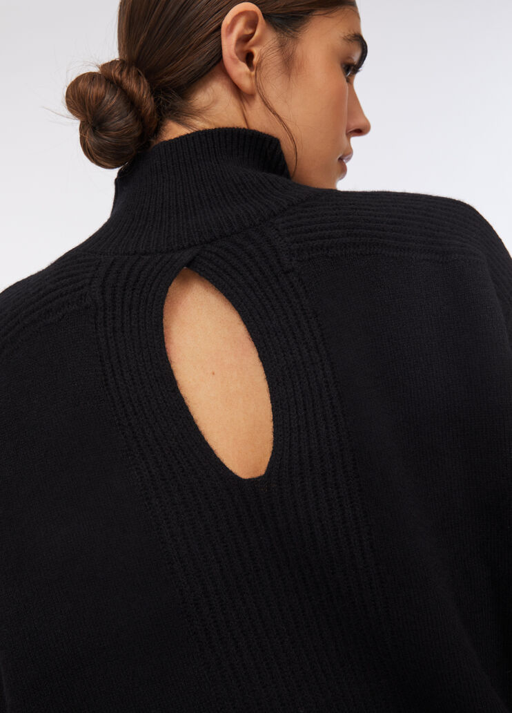 100% wool jumper with bejewelled embroidery black with embroidery Liu Jo - large image number 3