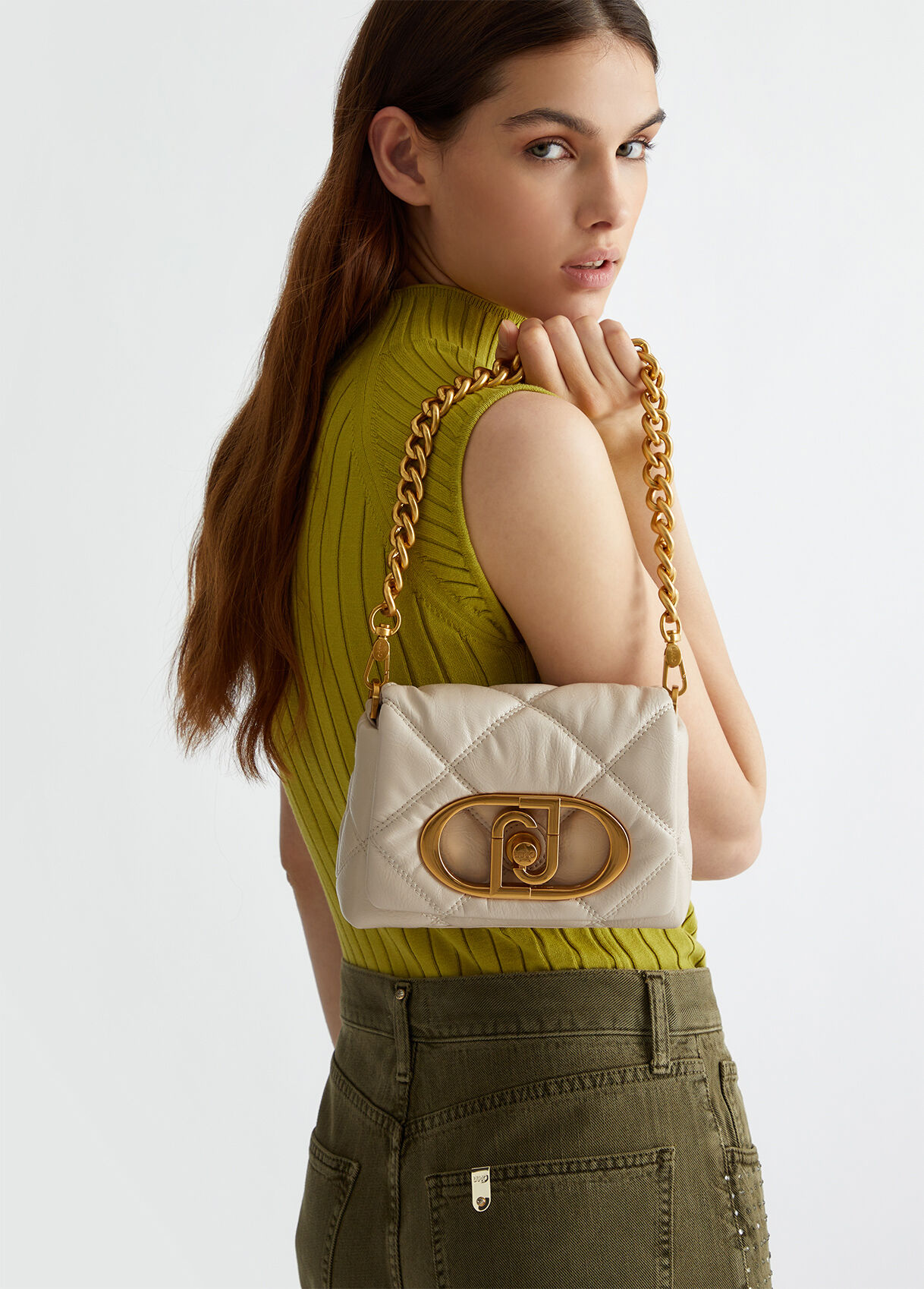 Small matelasse LaPuffy bag colour cream Liu Jo