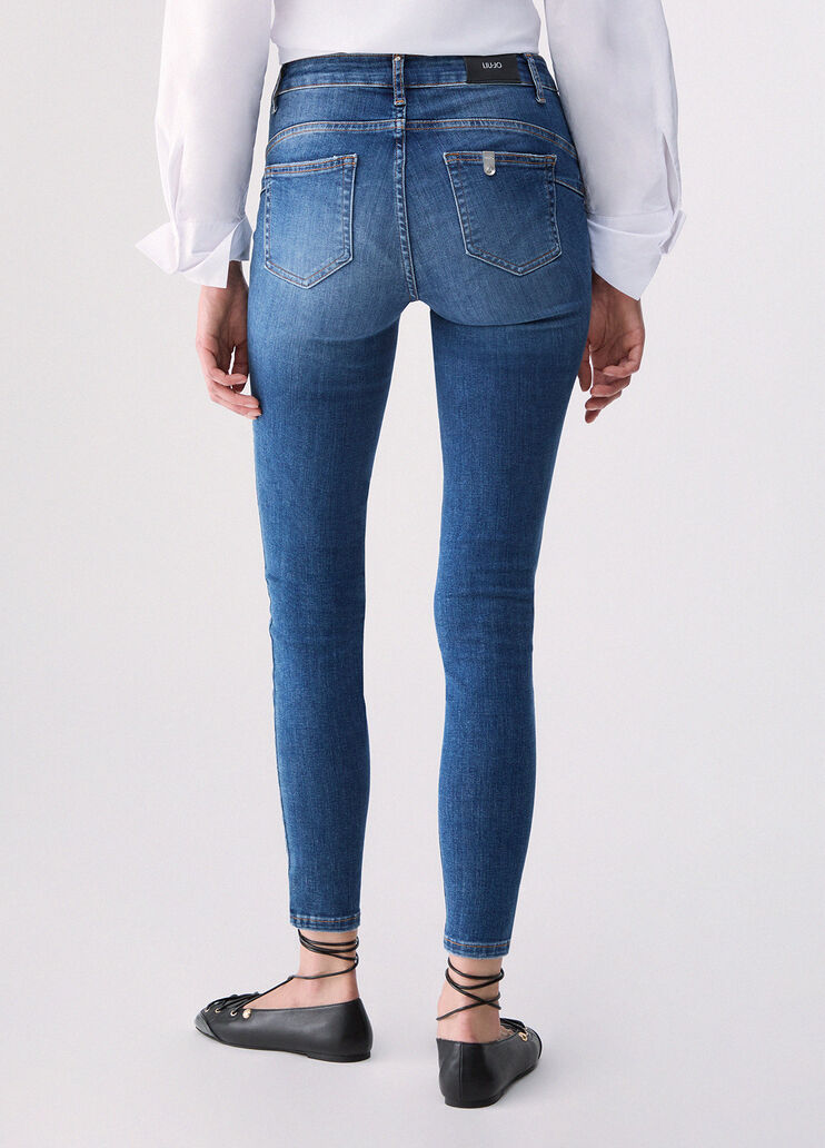Jeans skinny a vita alta denim blu scuro Liu Jo - medium