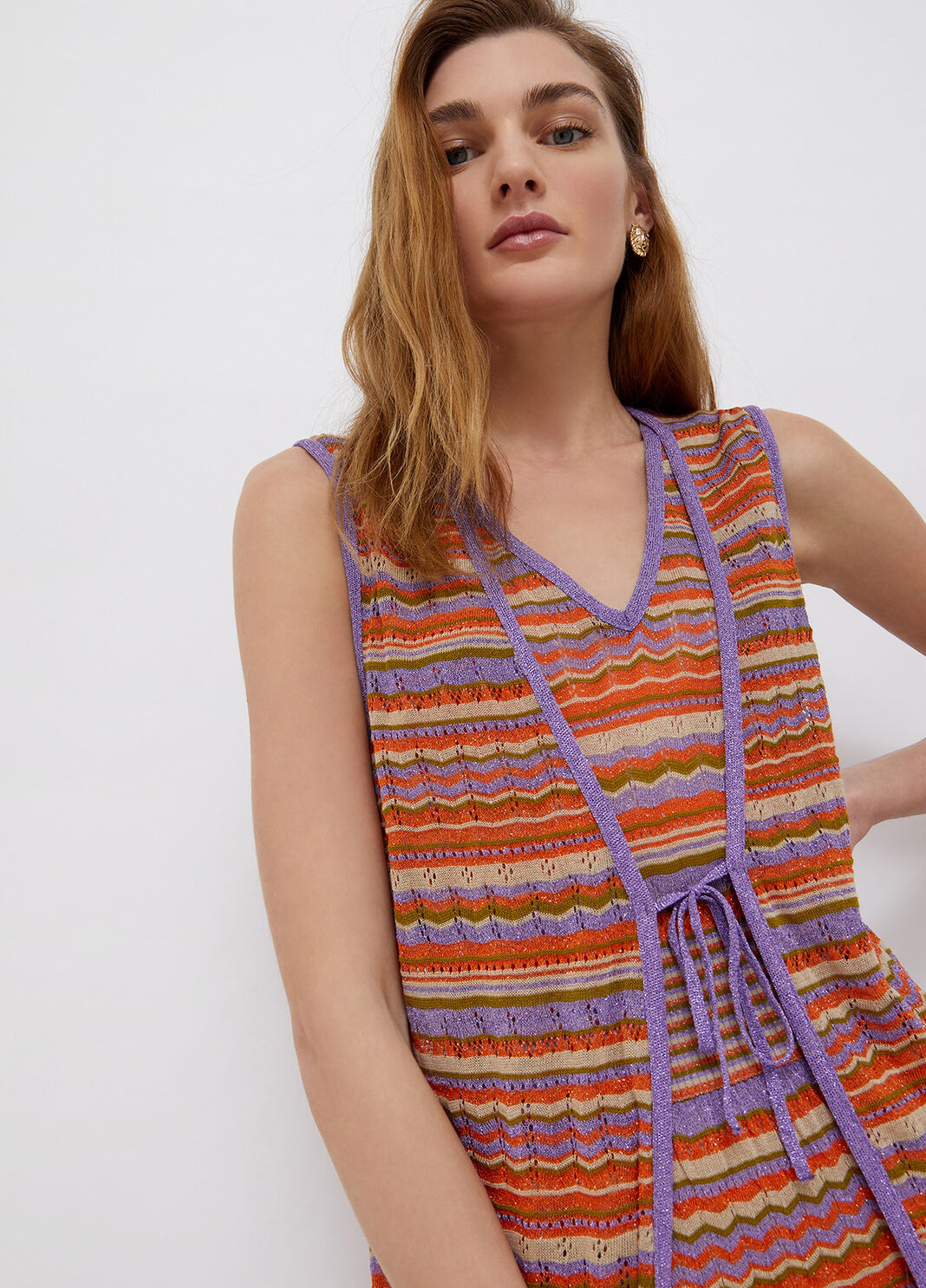 Длинный разноцветный кардиган разноцветный Liu Jo - large image number 2