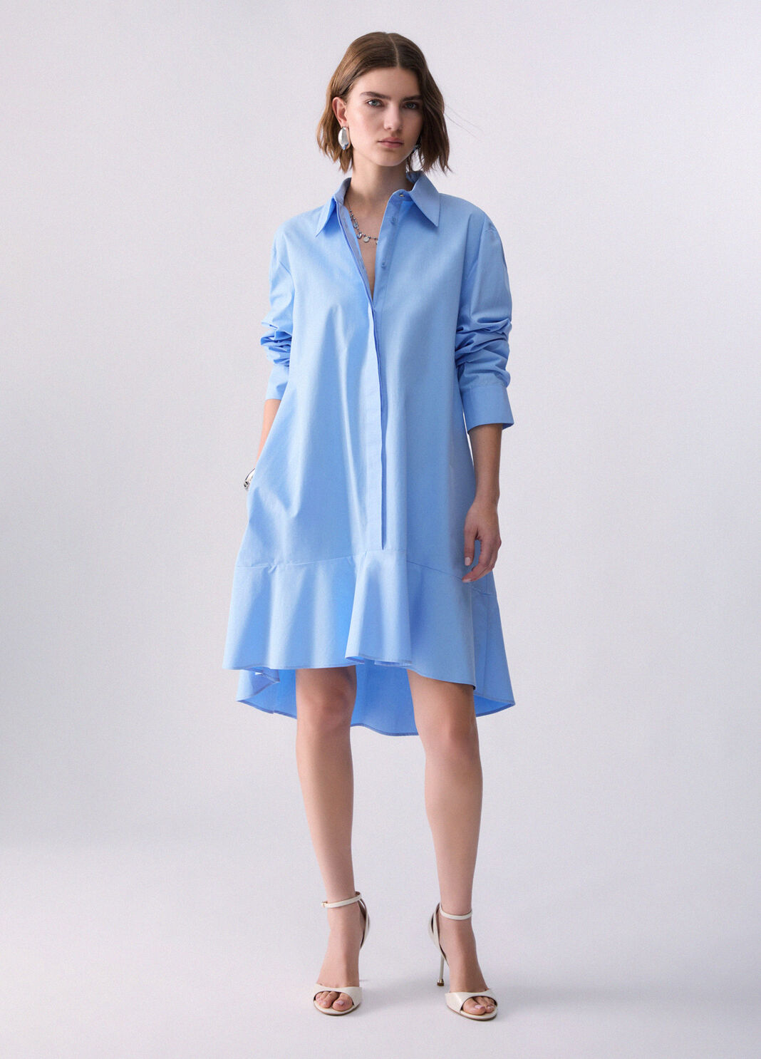 Poplin shirt dress light blue Liu Jo - large image number 0