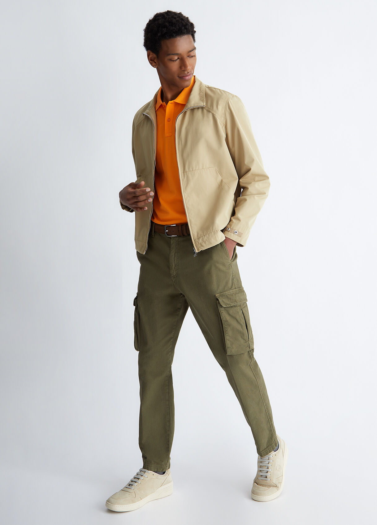 MILITARY GREEN LINEN CARGO PANT (RELAXED TAPERED FIT) – ROOKIES