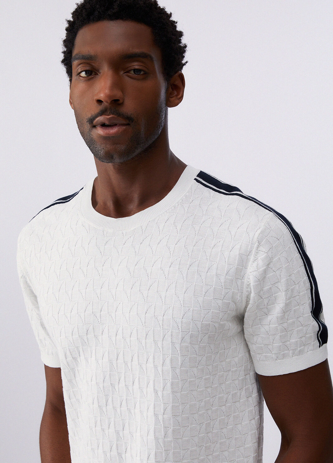 Jacquard knit T-shirt white Liu Jo - large image number 4