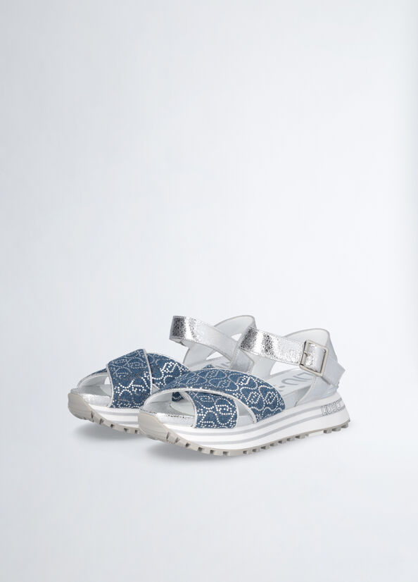 Plateausandale aus Denim blau Liu Jo - large image number 1