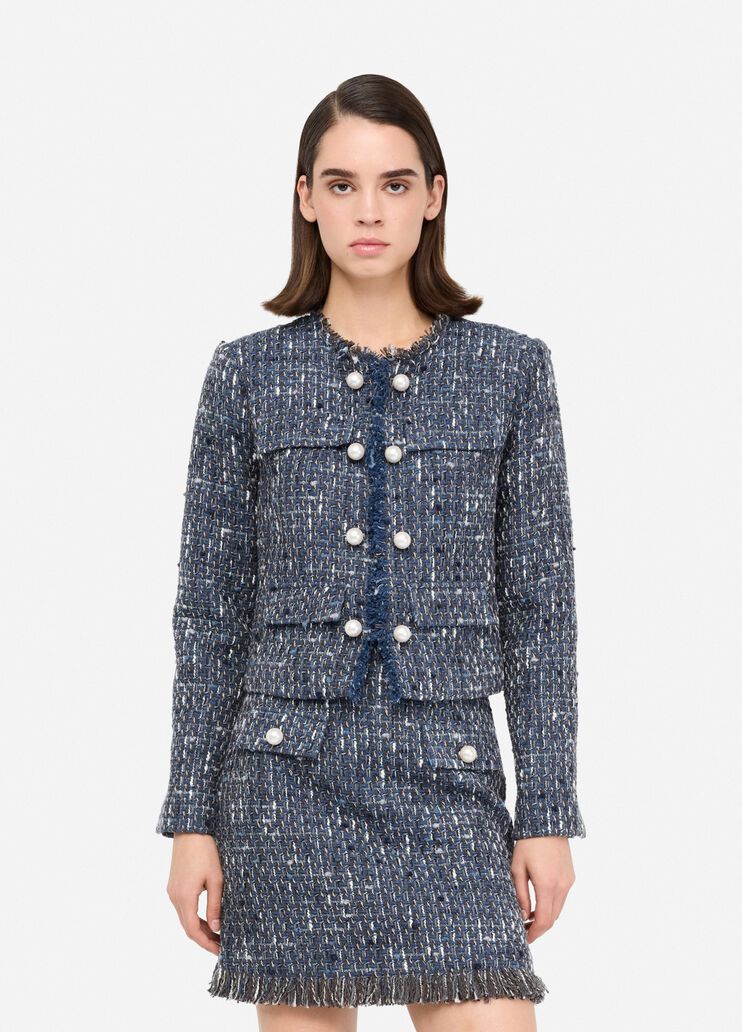 Jacke aus Bouclé Blau Liu Jo - medium Jacke aus Bouclé Blau Liu Jo - medium