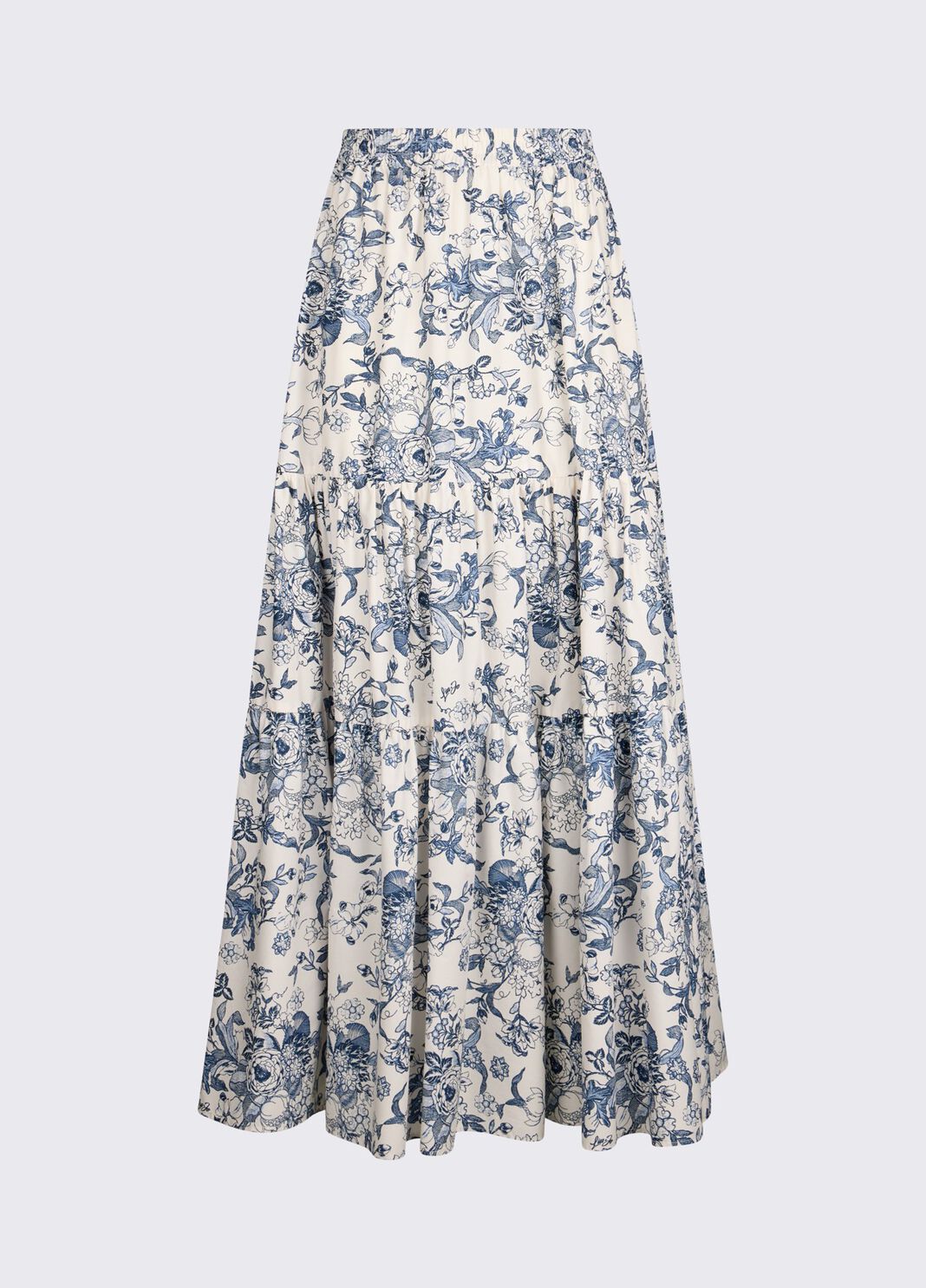 Langer Rock aus bedruckter Popeline Blau Liu Jo - large image number 6