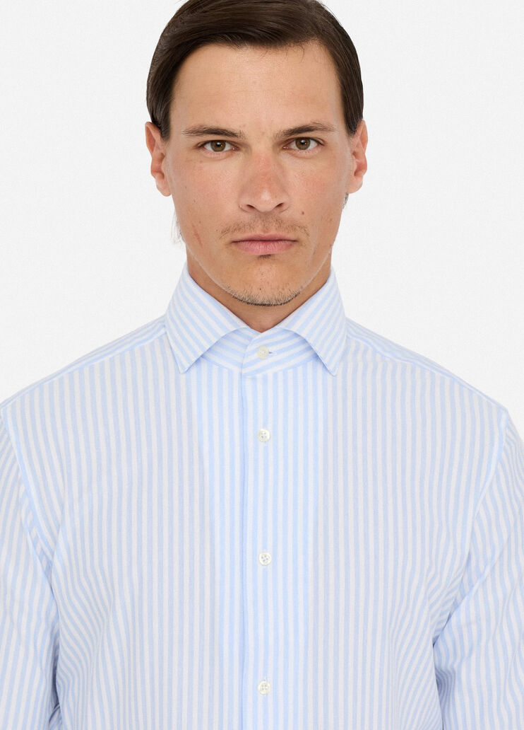 Striped cotton shirt light blue Liu Jo - large image number 3