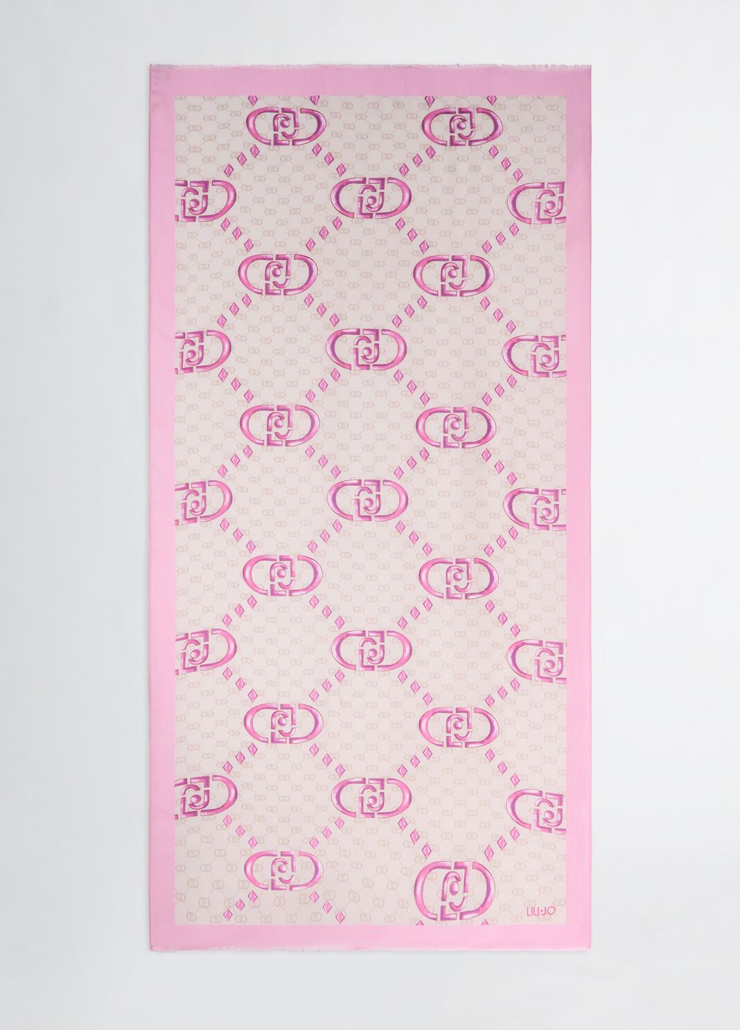 Stola con logo rosa Liu Jo - large image number 3