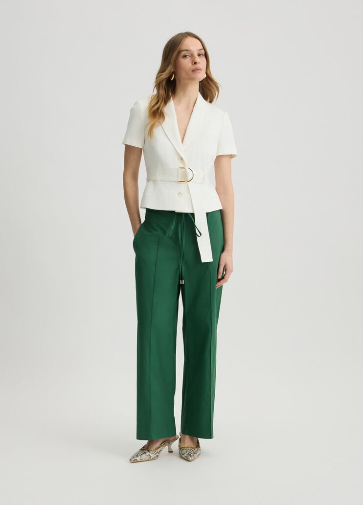 Green trousers with belt tropical jungle Liu Jo - medium Green trousers with belt tropical jungle Liu Jo - medium