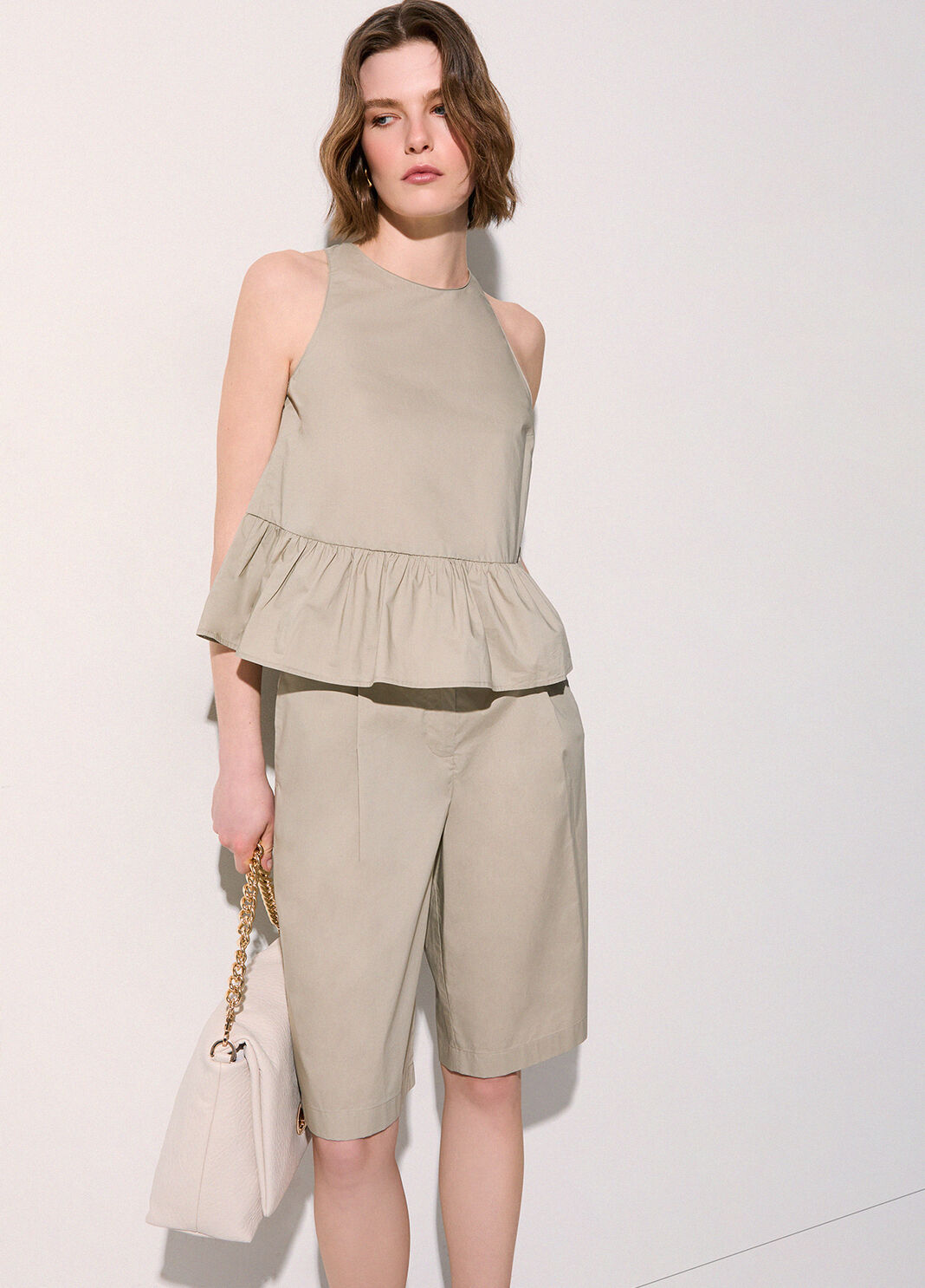 Poplin Bermuda shorts grey Liu Jo - large image number 2
