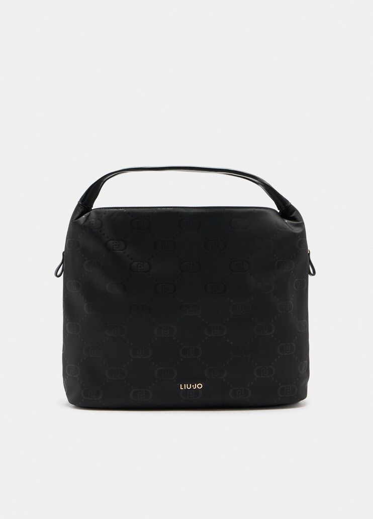 Borsa hobo grande in nylon nero Liu Jo - medium