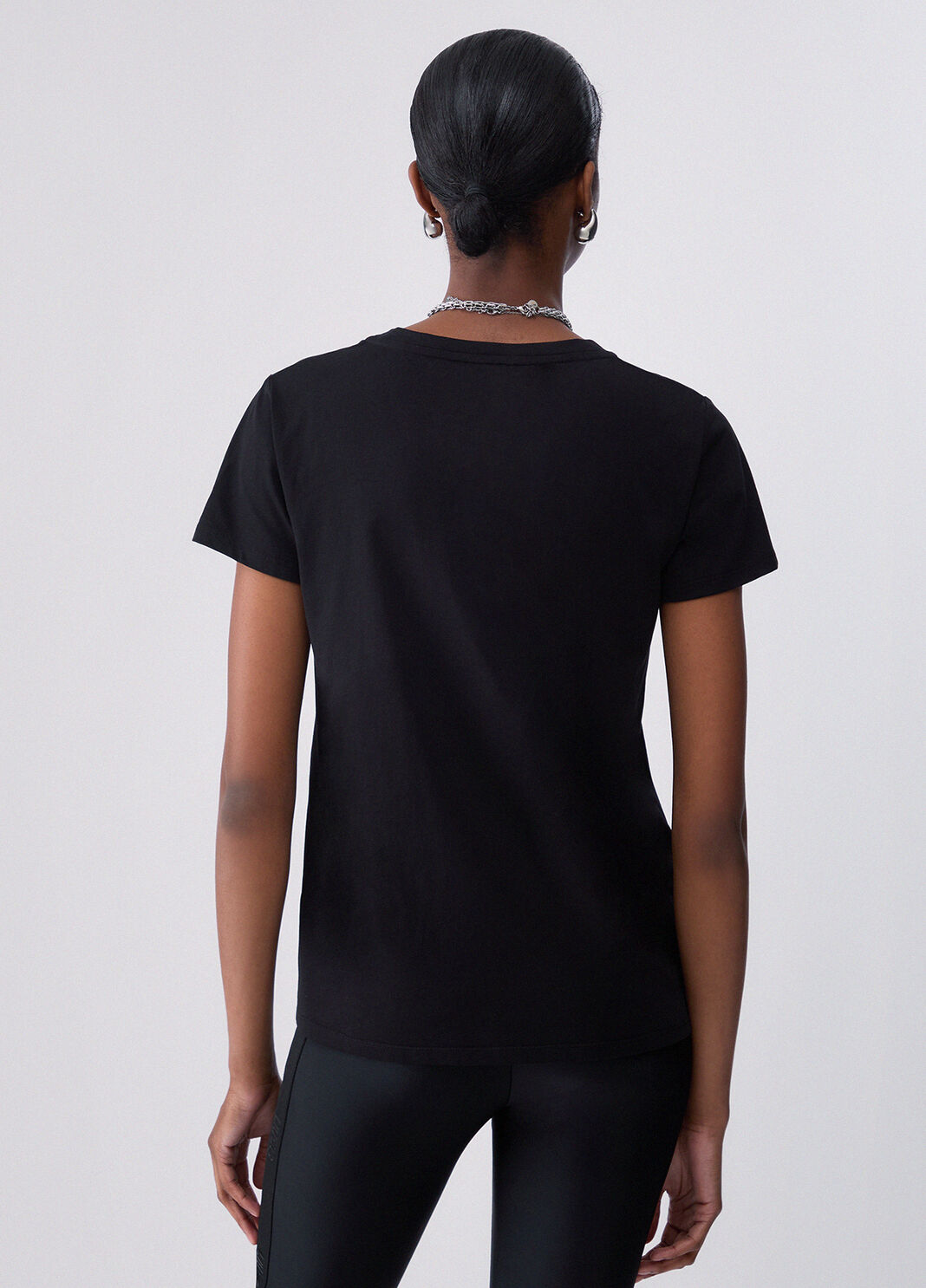 T-shirt with logo and rhinestones black/Liu Jo Liu Jo - large image number 1