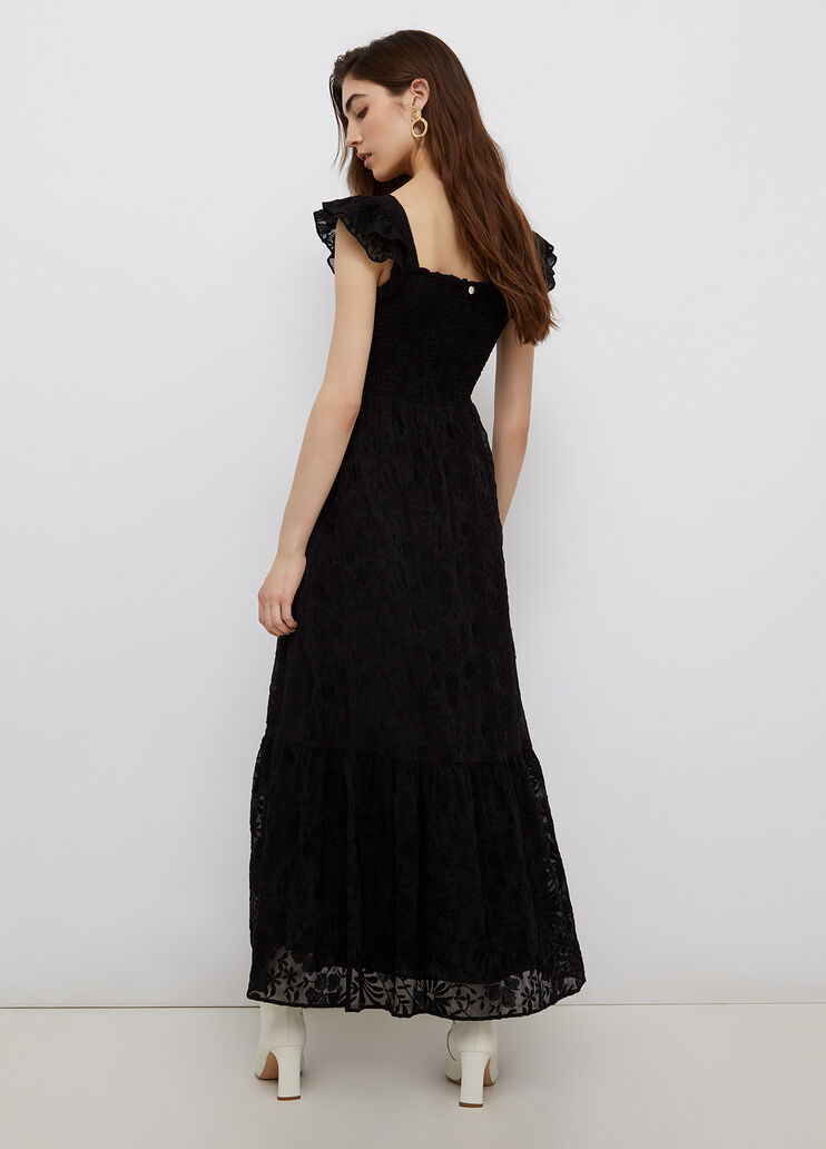 Langes Kleid mit Stickereien Schwarz Liu Jo - large image number 1 Langes Kleid mit Stickereien Schwarz Liu Jo - large image number 1