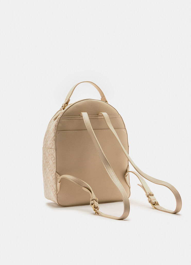 Rucksack with monogram print beige Liu Jo - large image number 3 Rucksack with monogram print beige Liu Jo - large image number 3