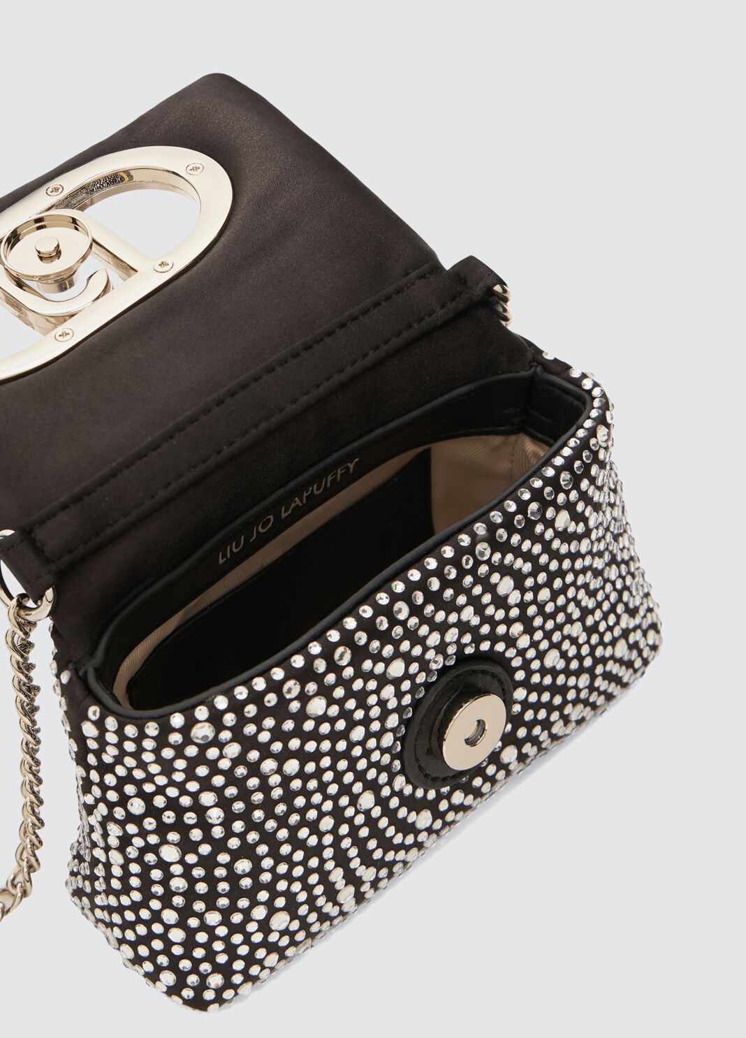 Sac LaPuffy format mini avec strass noir Liu Jo - large image number 7