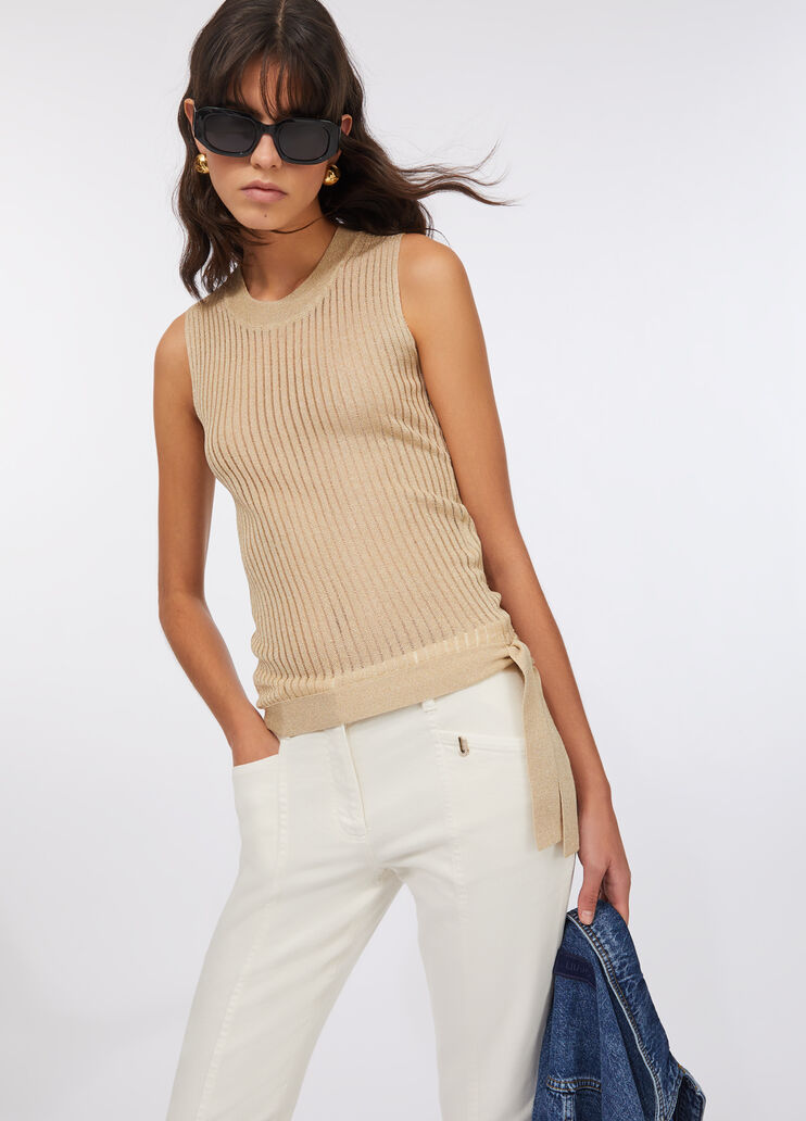 Lurex® knit top gold Liu Jo - large image number 2