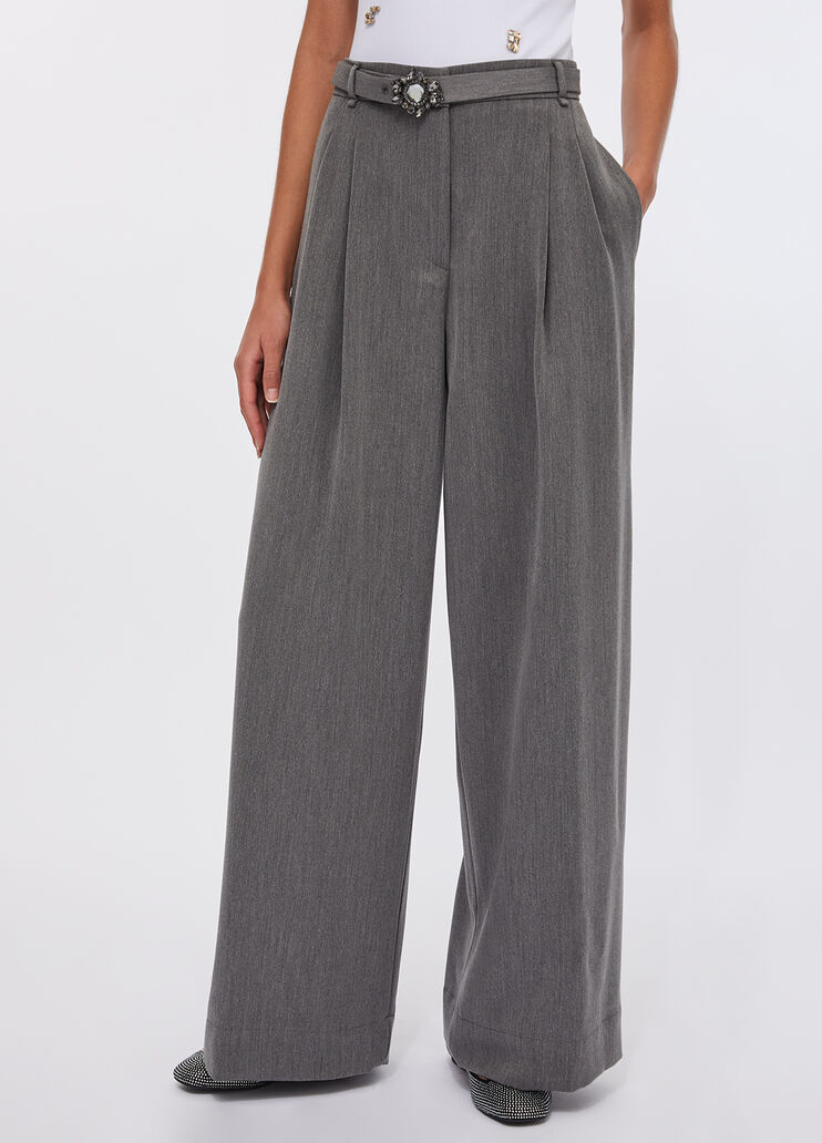 Palazzo trousers with belt grey Liu Jo - medium