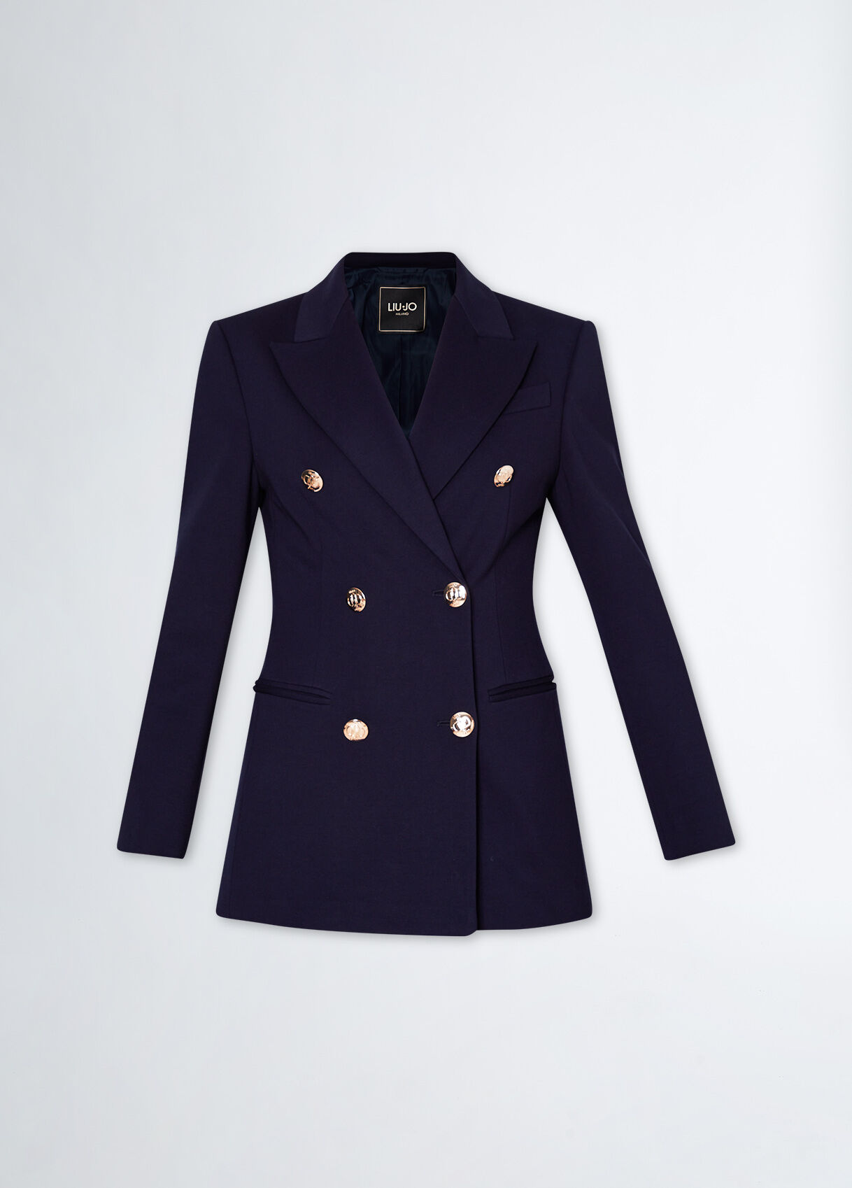 Double breasted stretch blazer colour blue Liu Jo