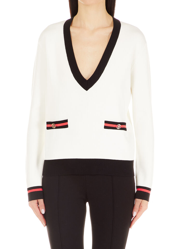 Eco-friendly jumper white Liu Jo - large image number 0 Eco-friendly jumper white Liu Jo - large image number 0
